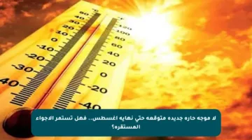 لا موجة حارة جديدة متوقعة حتى نهاية أغسطس.. فهل تستمر الأجواء المستقرة؟